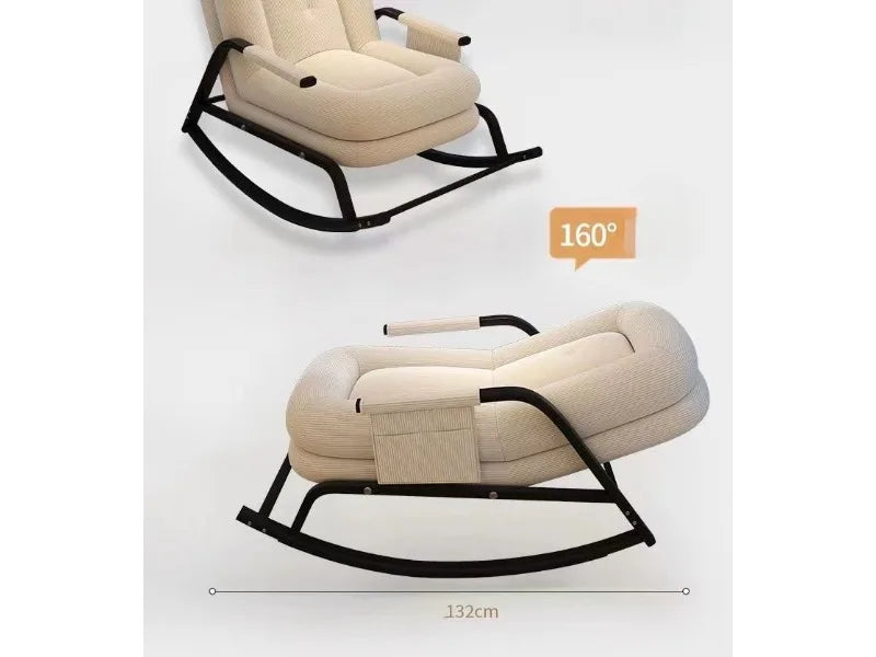 Lazy Rocking Chair Househol/d Living Room Adult Balcony Leisure Bedroom Recliner Single Lazy Sofa Human Rocking Chair Muebles