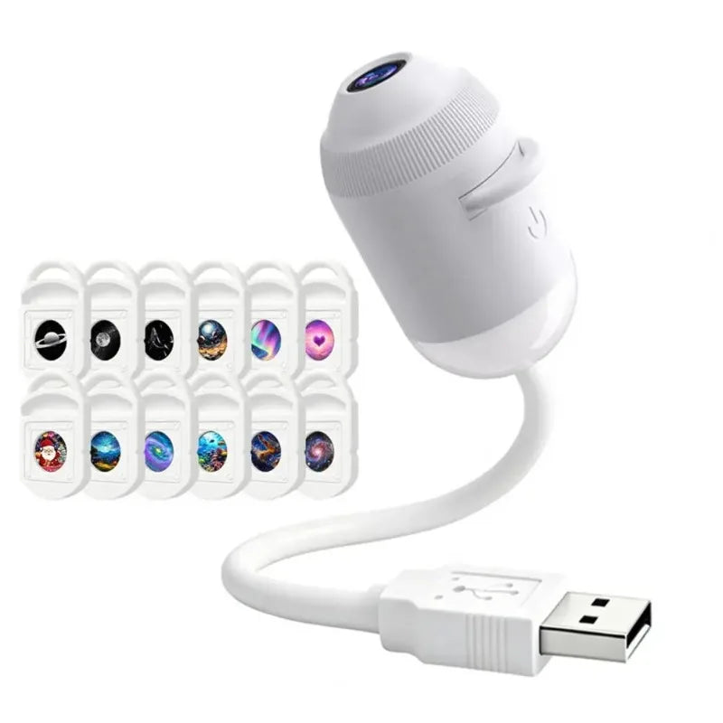 Intelligent Galaxy Ocean Projector 360 adjustable starry holographic night light Bedroom ceiling car home atmosphere lamp gifts