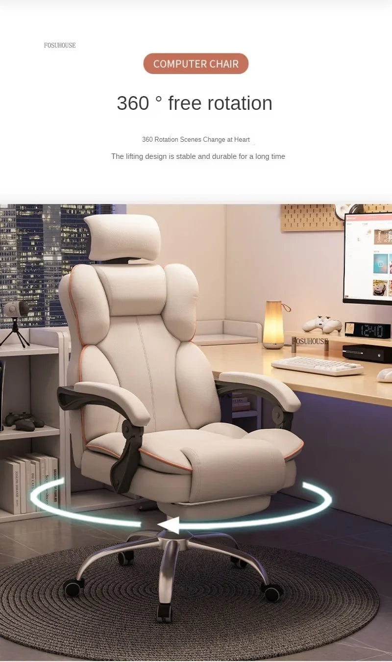 Comfortable Gaming Chair Lounge Office Swivel Recliner Gamer Accent Study Armchair Home Furnitures Mobile