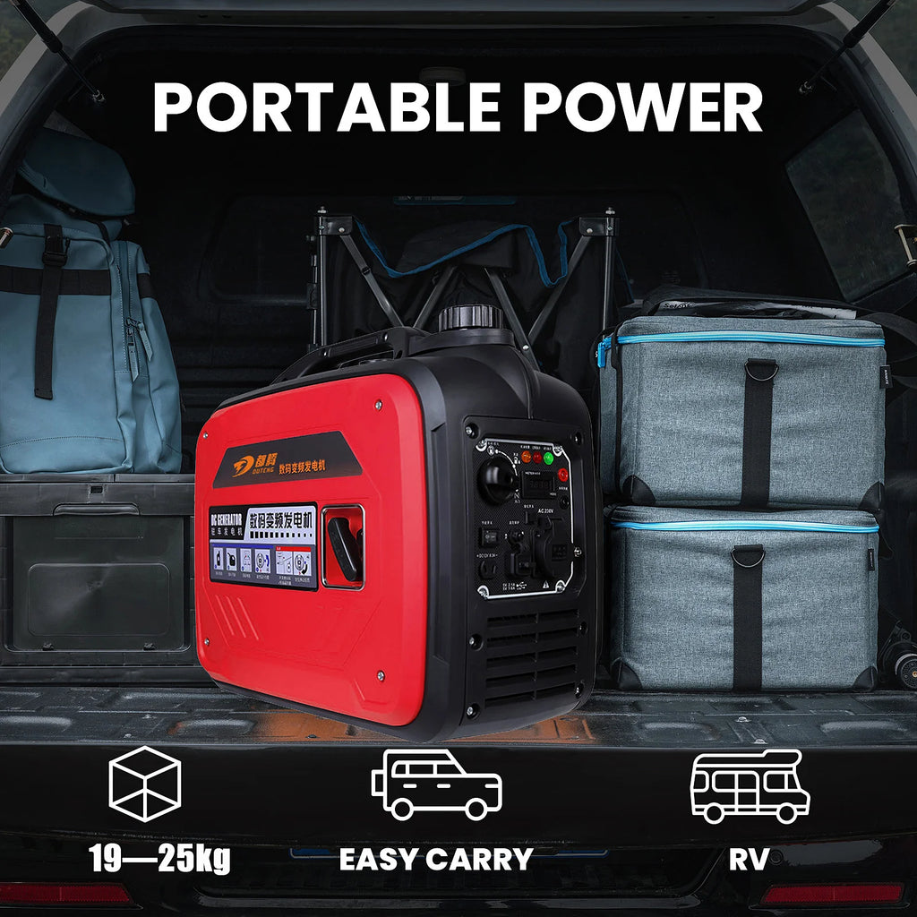 3000W Red Green Blue Three Colors Silent Inverter Generator, Solve the Power Problem
