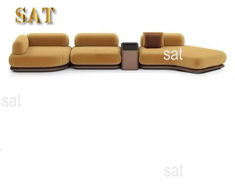 #Italian Luxury Multi-Person Sectional Sofa One Seat Set for Modern Hotels for Waiting Area & Negotiation Light & Stylish