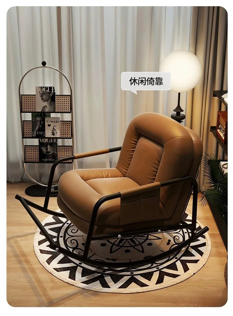 Lazy sofa rocking chair household sofa chair balcony leisure chair living room single rocking  human kennel recliner