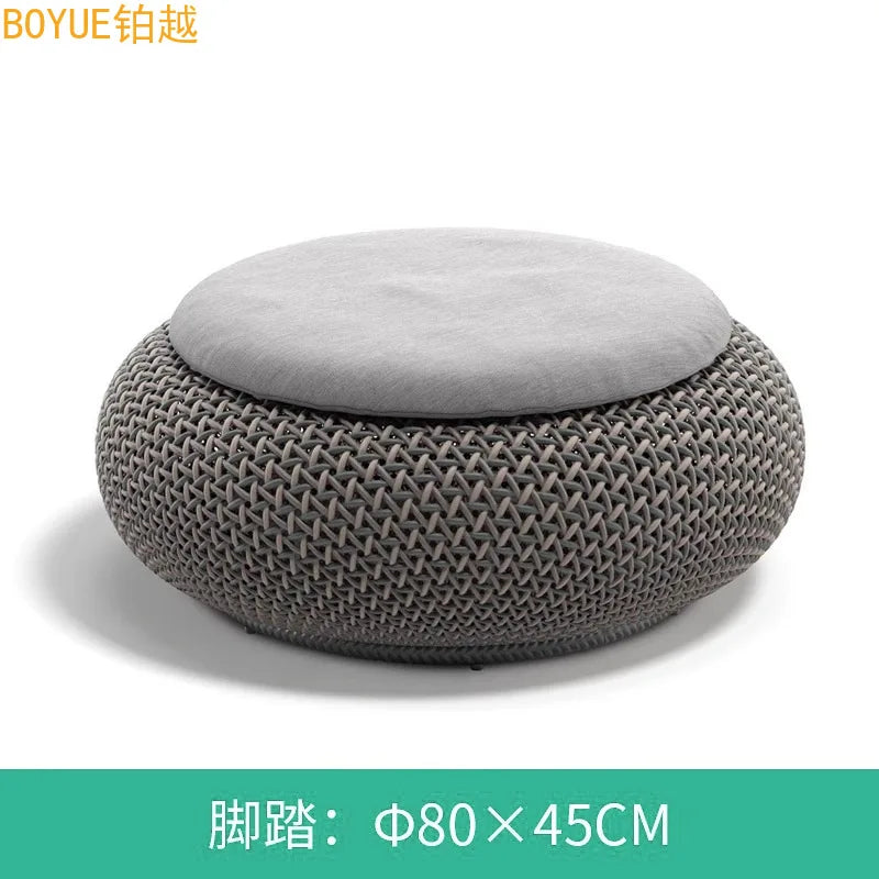 Outdoor rattan sofa B & B terrace balcony rain and sun protection coffee table combination villa garden furniture outdoor