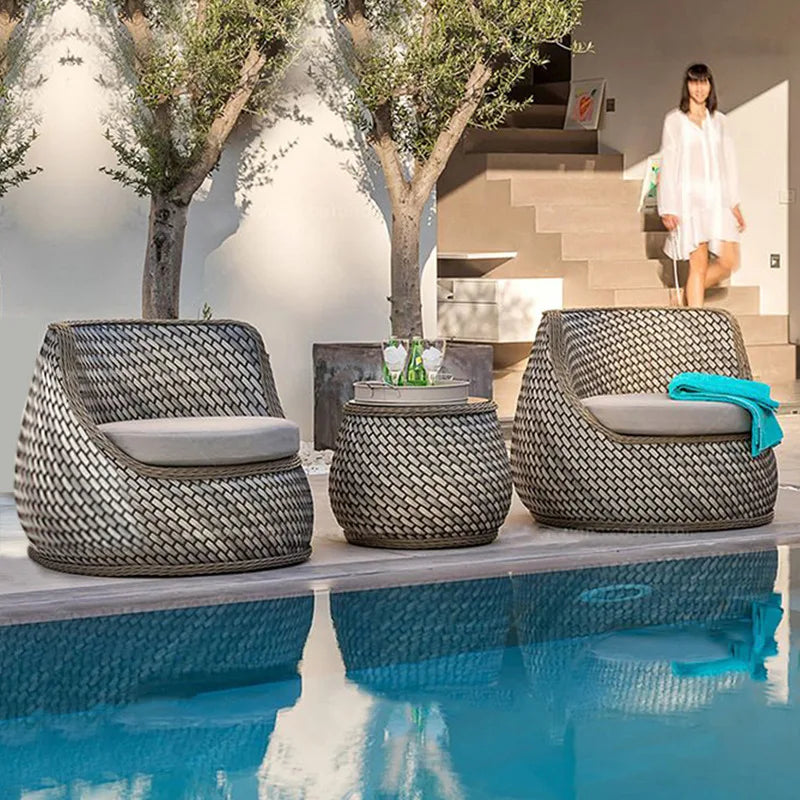 Wood Nordic Garden Furniture Sets Armchair Boho Garden Furniture Sets Fabric Balkoni Giardino Arredo Patio Furniture Outdoor Set