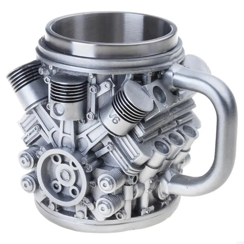 Automotive Themed Coffee Mug Stainless Steel Insert Water Cup For Office Use