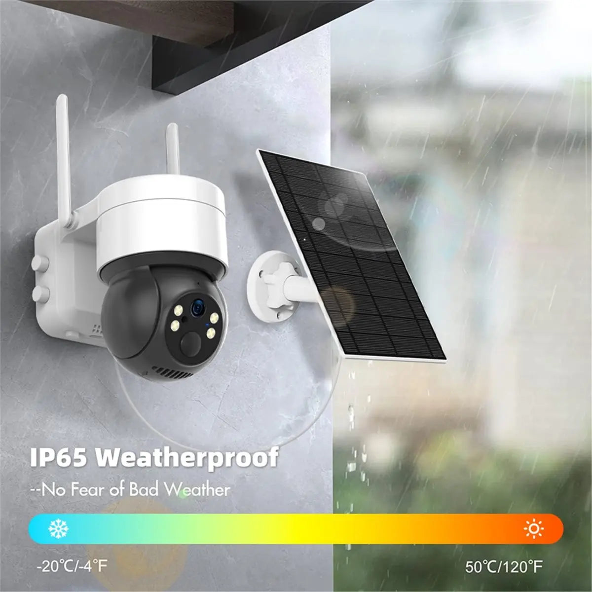 4G Smart Solar PTZ 3MP Camera Tuya WiFi Surveillance Cameras with Solar Panel Human Detection Cameras 32G