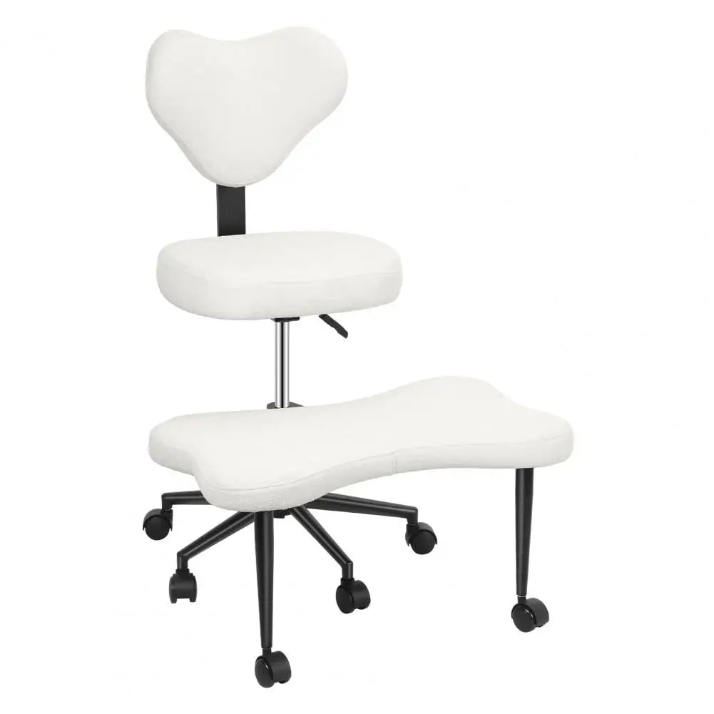 Meditation Yoga Chair with Back Support Cross Legged Office Chair with Wheels Criss Cross Desk Kneeling Chair for Home Yoga