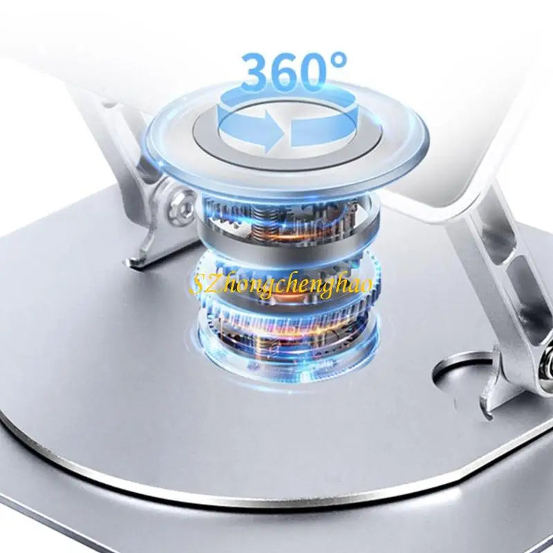 Adjustable Computer Stand Foldable Laptop Bracket for Desk Aluminum Computer Stand with 360 Degree Rotating Base 601D