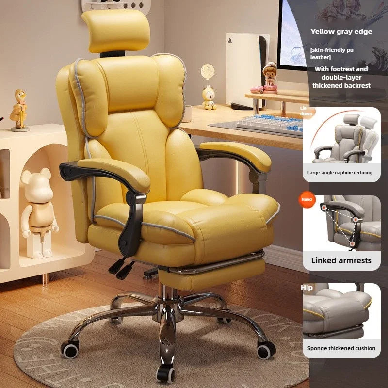 Home Comfort E-sports Chair Sedentary Study Computer Chair Office Sofa Seat Live Streaming Host Live Stream Swivel Chair