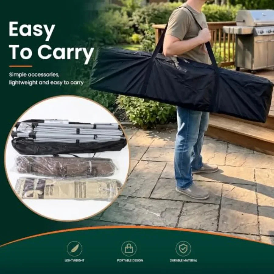 Pop Up Gazebo Canopy Tent, Outdoor Gazebo with Double Ventilated Roof, Waterproof UV Protection Pop Up Canopy with Mosquito Net