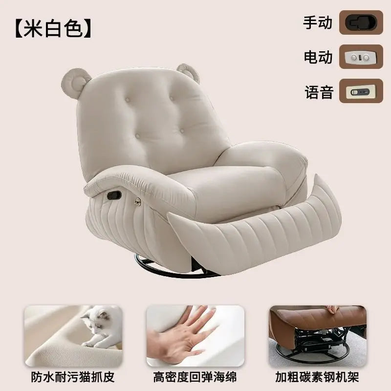 Multifunctional Electric Massage Lazy Sofa for Easy Relaxation with Simple Modern Design Flannel Upholstery and Smart Remote