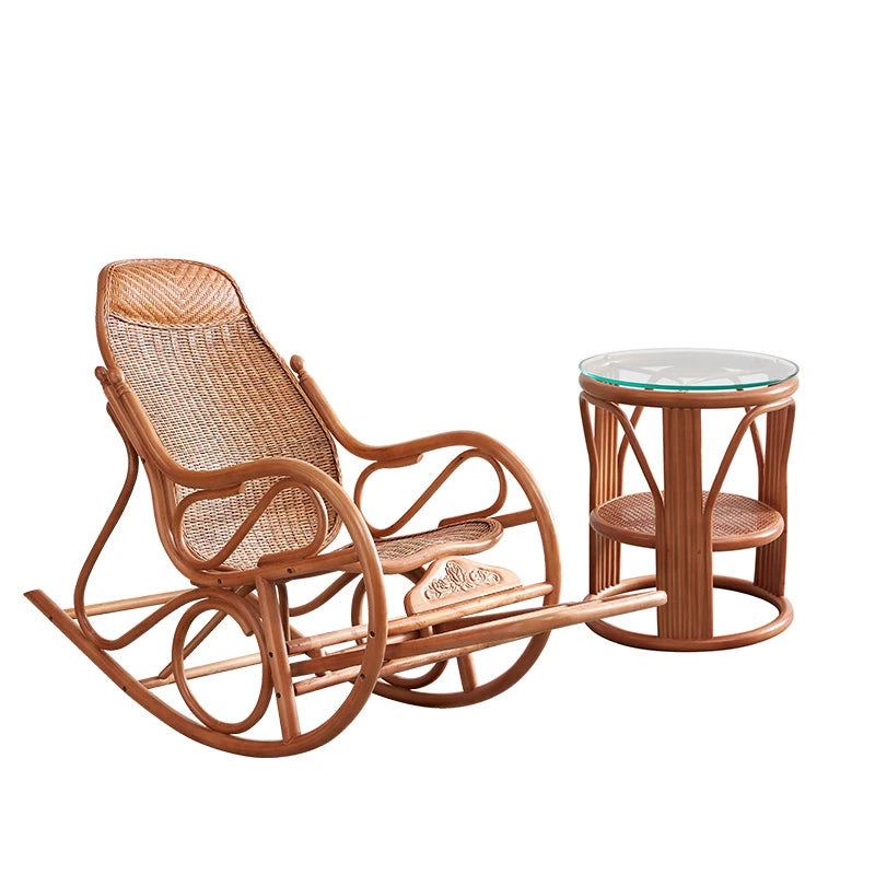 CL  household rocking chair elderly adult recliner balcony living room leisure environmental protection rattan rocking chair
