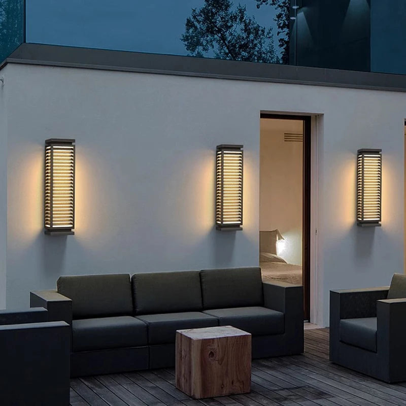 LED outdoor waterproof wall lamp IP65 exterior wall porch balcony 110V220V stainless steel garden decoration courtyard wall lamp
