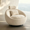 Beige Designer Sleeping Lounge Chair — Salon & Bedroom Recliner Modern