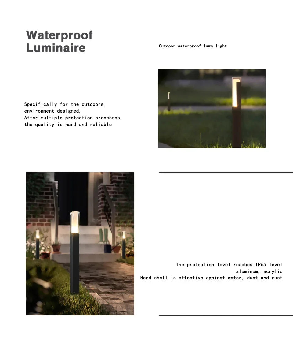 Indoor and Outdoor Waterproof IP65 Material 10W LED Garden Villa Courtyard Square Landscape AC85-265 Column Lamp Power Saving An