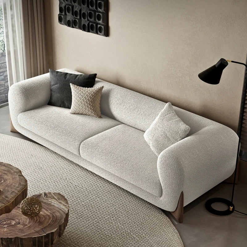 Modern Living Room Sofa Set With Comfort Cushions And Synthetic Leather Upholstery For Family Seating And Home Lounge Use