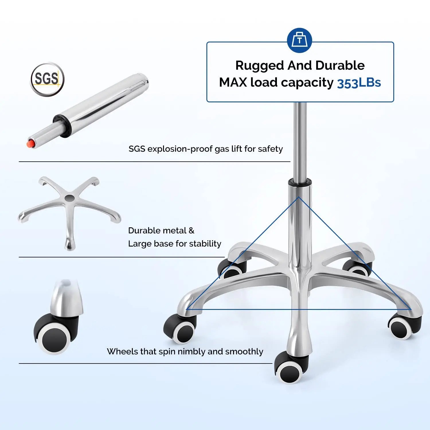Height Adjustable Dental Chair for Doctor Assistant Dental Chair Ergonomic Stool Office Furniture Chair Hospital Equipment