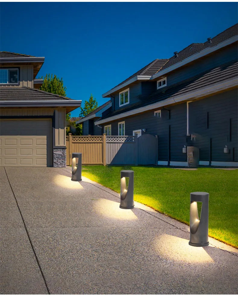 Lawn lamp Outdoor waterproof garden Simple round grass Outdoor column Landscape garden villa grass