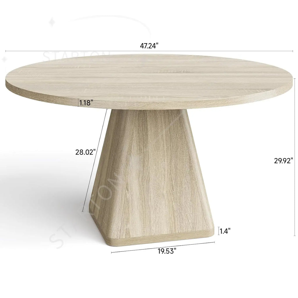 Dining Table , Circle Kitchen With Thickened Tabletop, Modern Dining Room Tables