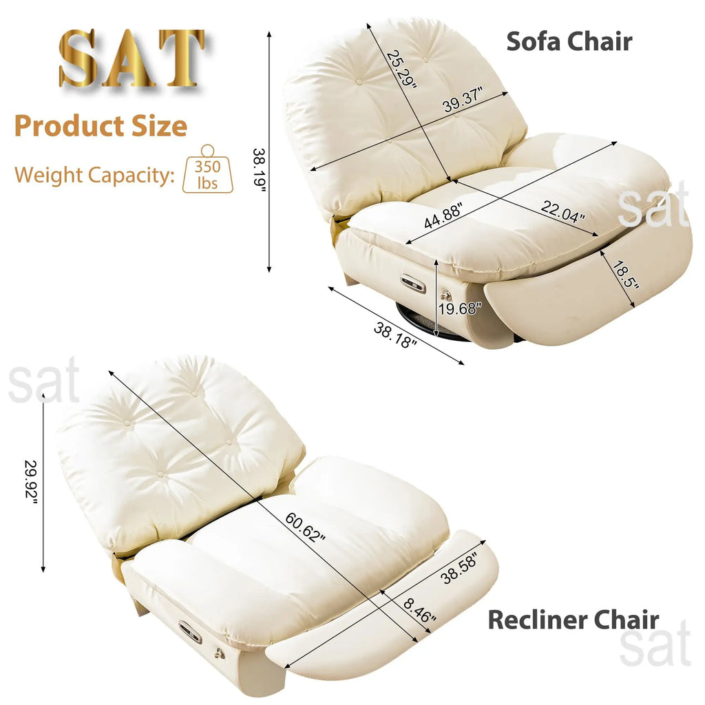 *Cheap Price White Multi-position Single Power Lift Recliner White Leather Comfortable Sofa Chair With Phone Holder