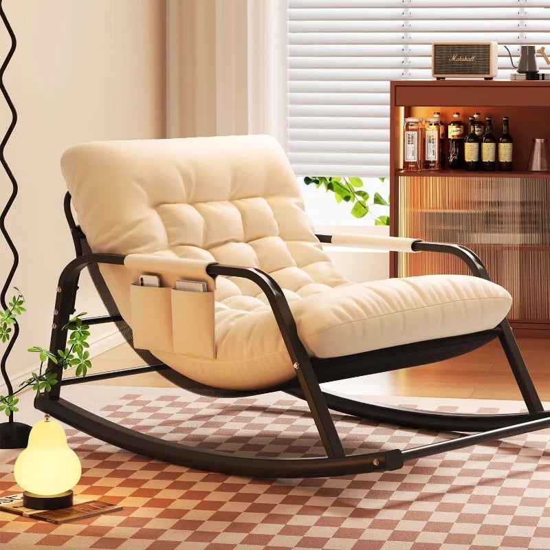 Double Rocking Chair Comfortable Recliner Adult Balcony Home Leisure Living Room Internet Celebrity Lazy Adult Nap Sofa Chair