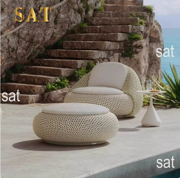 #Modern Outdoor Rattan Sofa Set Weather Resistant Eco-Friendly Durable Patio Furniture for Villa Garden Balcony B&B Hotel Park