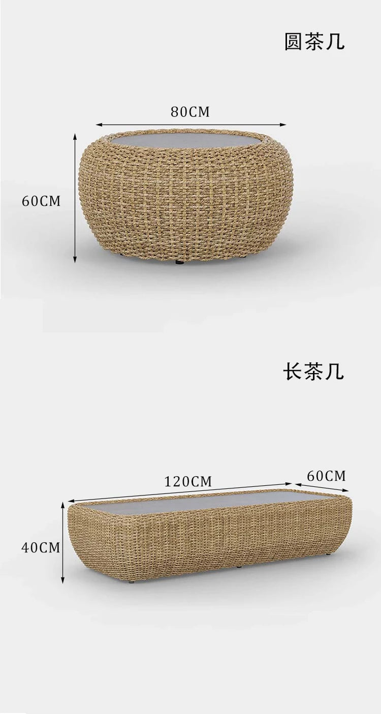 Outdoor rattan sofa courtyard hotel garden sales department designer outdoor leisure outdoor furniture combination