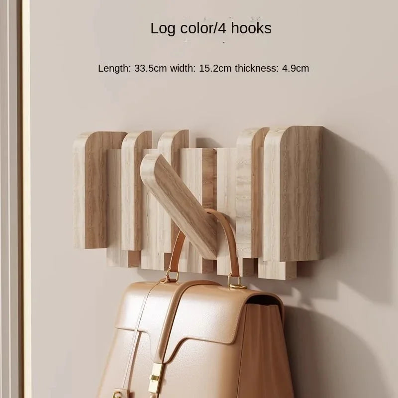 Wall Coat Rack Simple Piano Key Design Solid Wood Coat Stand Living Room Wall Hanging Clothes Hat Hook Storage Clothes Racks
