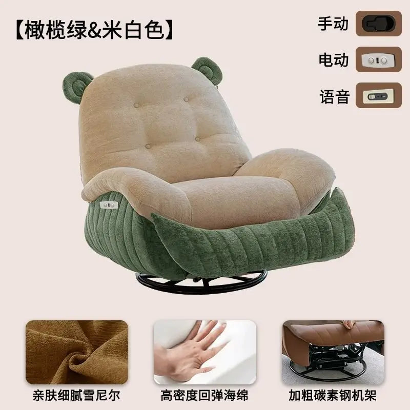 Multifunctional Electric Massage Lazy Sofa for Easy Relaxation with Simple Modern Design Flannel Upholstery and Smart Remote
