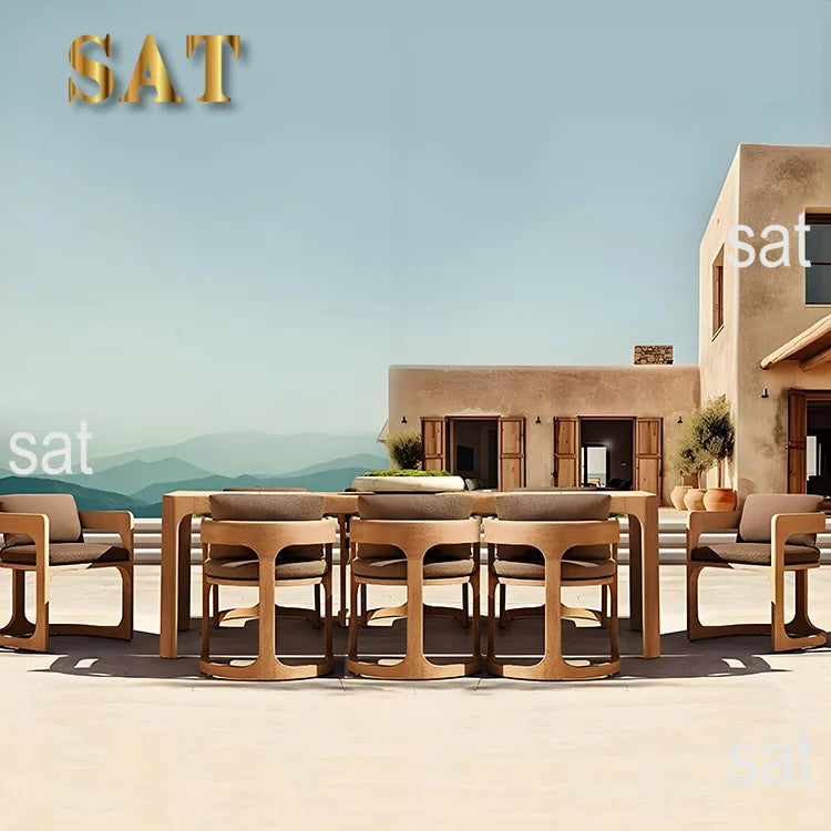 # Luxury Design Sofa Modern Outdoor Furniture Couch Potio Solid Wood Sectional Teak Garden Sofa Sets