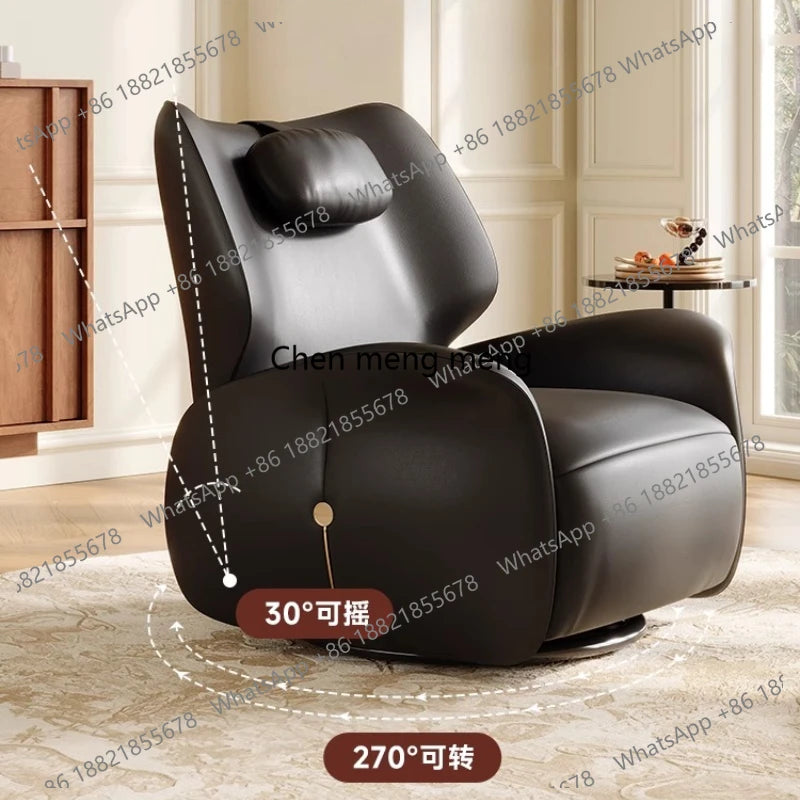 Modern Luxury Aesthetic Single Leather Sofa Lazy Recliner Couch Home Furniture Electric Italian Designer Sofa