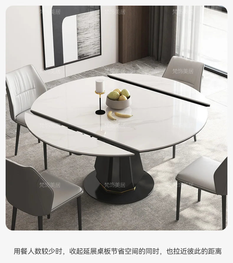 Restaurant White Dining Tables Nordic Design Italian Extensible Folding Table Set 4 Chairs Kitchen Mesas De Comedor Furniture