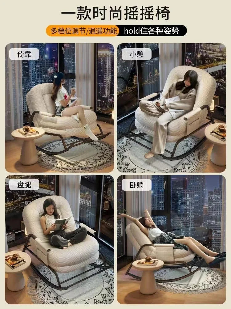 High Quality Nordic Leisure Chair Single Recliner Sofa Comfort Modern Living Room Recliner Lazy Chair for Relax