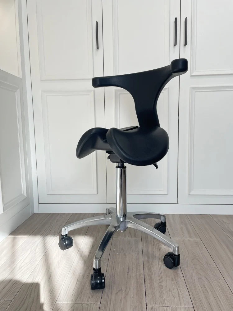 Multi Adjuster Ergonomic Swing Saddle Seat Multi Functional Back Posture Stool with Tilting Seat Saddle Chair For Dental Office