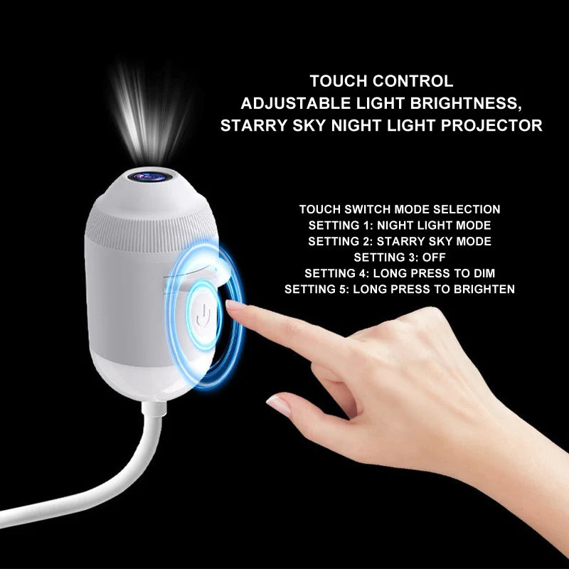 2-in-1 USB Galaxy Star Sky Projector Night Light 360° Adjustable Brightness Nebula Star Projector Lamp For Car Bedroom Xmas Gift