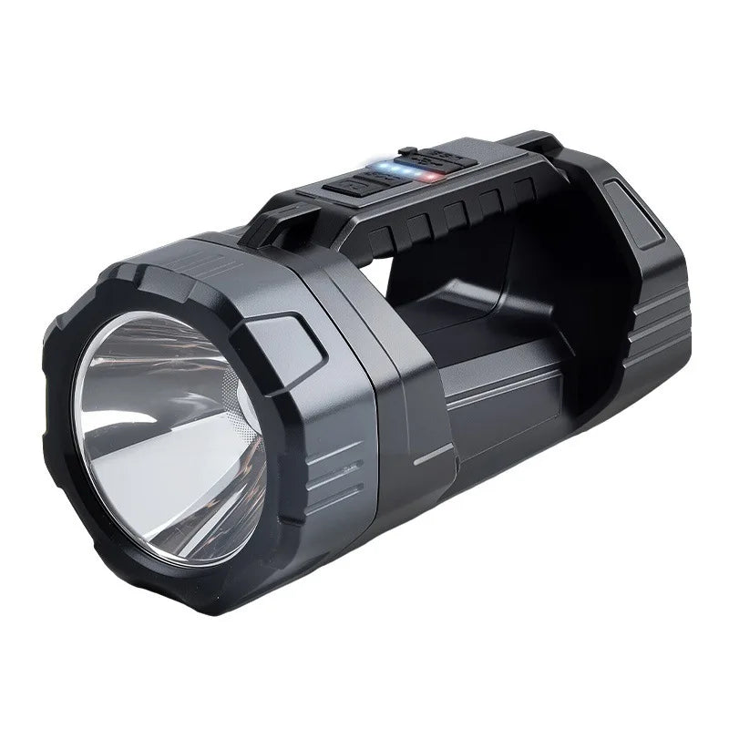 Solar Powered High Power Flashlight, Portable Ultra-Bright Strong Light Flashlight with Long Endurance Battery for Home Outdoor