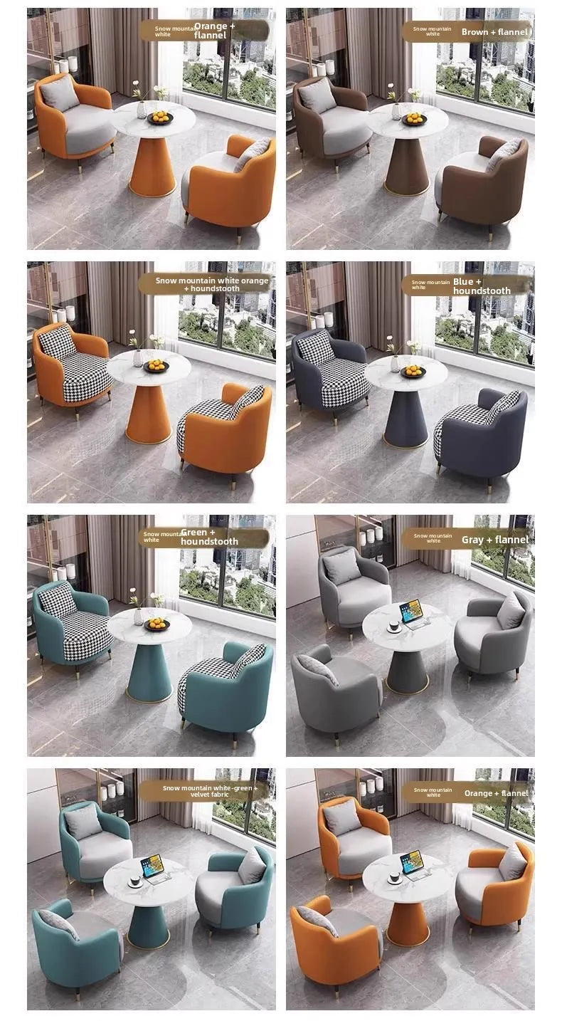 Business reception sofa, light luxury modern minimalist design, suitable for reception, sales office, office, balcony, leisure a