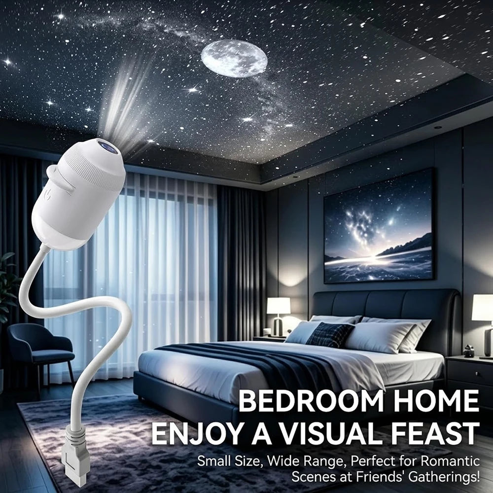 HD Smart Dynamic 5D Holographic Night Light Projector 2-in-1 Galaxy Star Projector  USB Powered for Bedroom,car,Christmas gifts