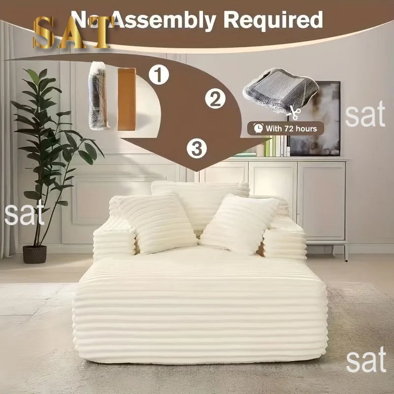 !@Wholesale Modular Sectional Sofa One Big Seat Compressed Sofa Bed Sleeper with Memory Foam Chenille Cover for Living Room