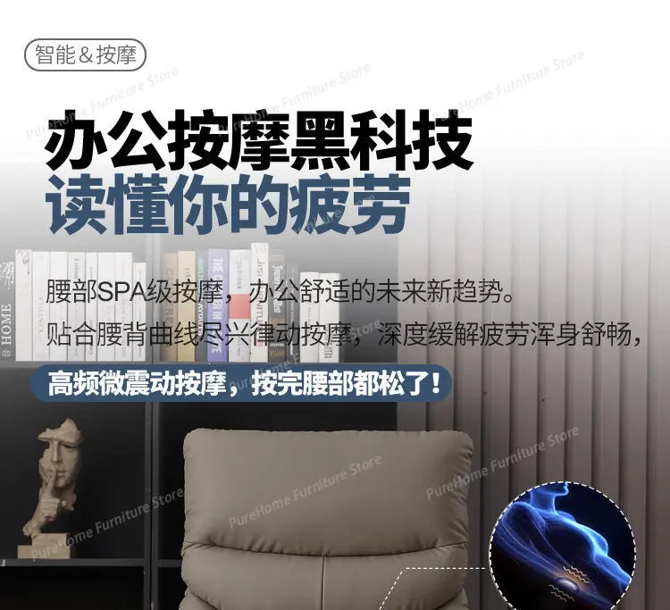 Smart Electric Executive Office Chair with Ventilation - Reclining Massage CEO Chair for Home Professional Use Furniture