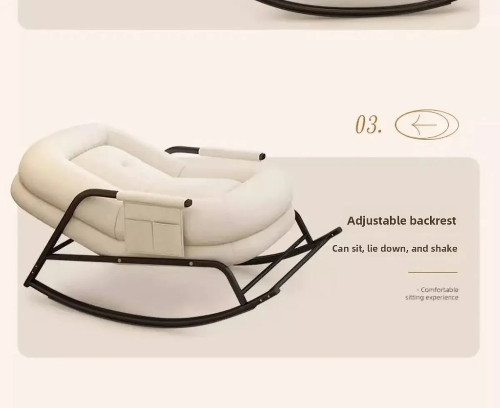 Household Single Rocking Chair Living Room Lazy Sofa Leisure Chair Single Balcony Leisure Sofa Adult Adult Reclining Chair
