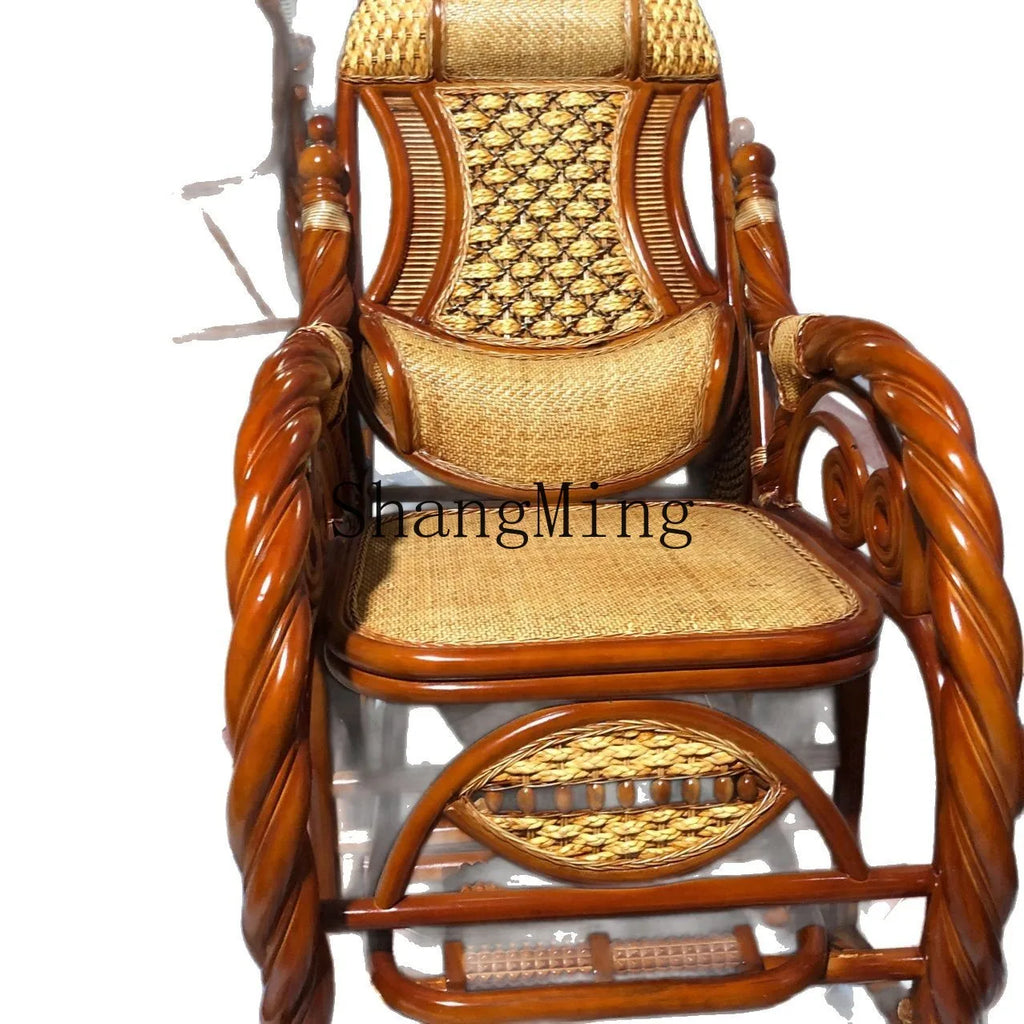 FG good-looking  woven natural rattan rocking chair rattan art furniture rattan products