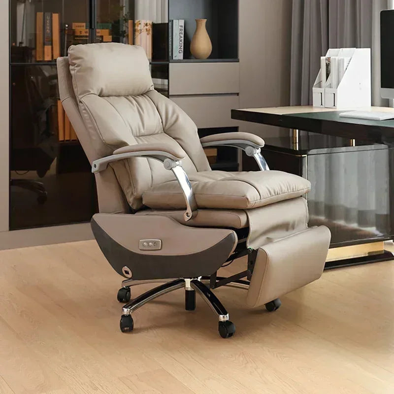 Practical Leather Executive Mobile Desk Chair Gaming Computer Ergonomic Office Chairs Reading
