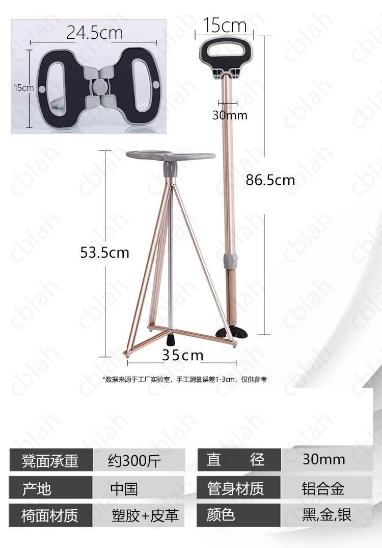 Aluminium alloy Cane stool Climbing and hiking cane Elderly people taking walks for leisure Mountaineering and hiking tools