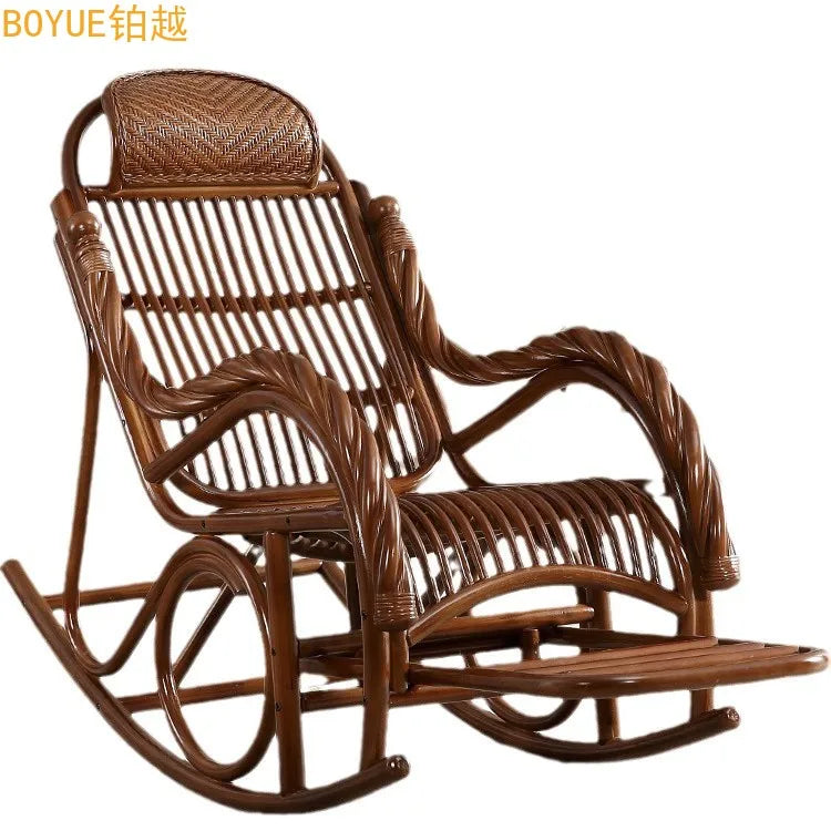 Balcony    lazy rocking recliner old-fashioned elderly high-end  woven free  household rocking
