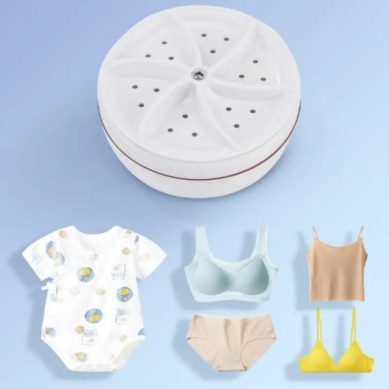 1Piece Travel Home Business Trip USB Rotating Turbine Portable Mini Washing Machine For Socks Underwear Wash Dishes
