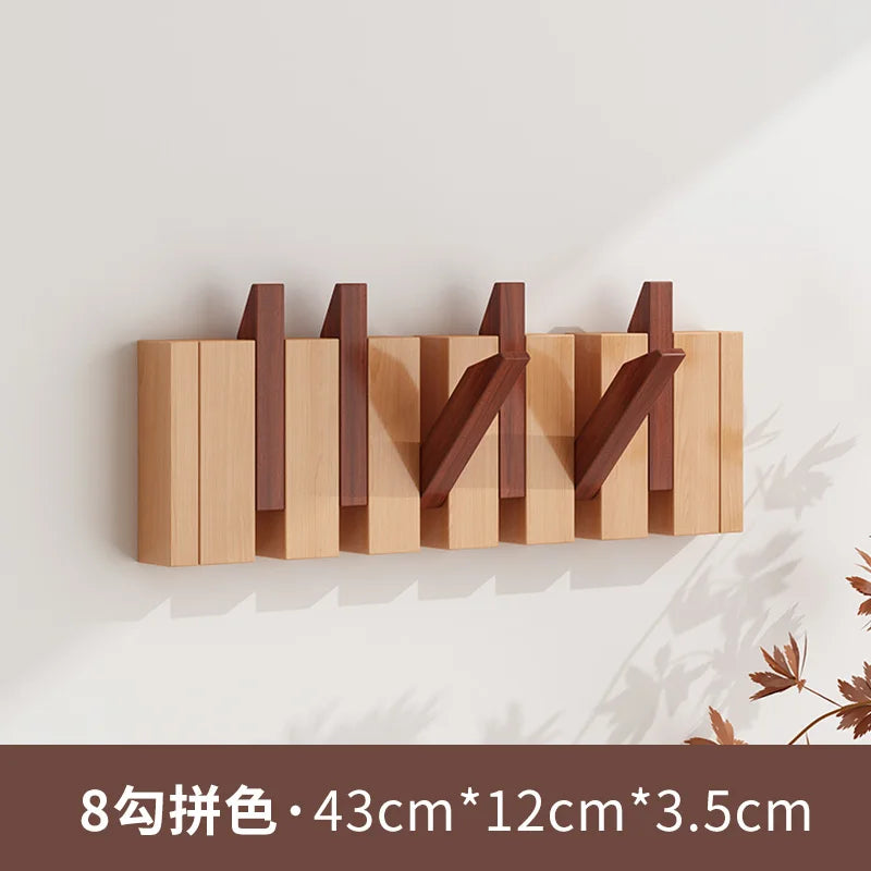 Piano Key Coat Racks Solid Wood Clothes Hanger Bedroom Entrance Wall Hanging Coat Rack Household Hat Bag Collection Furniture
