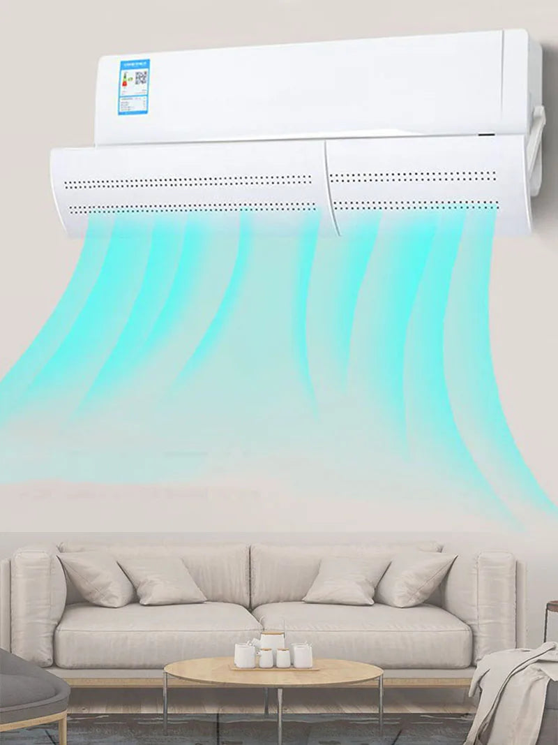 Retractable Air Conditioning Windshield, Infant Anti-Direct Blowing Wind Guide Dust Cover, Punch Free Air Conditioner Cover