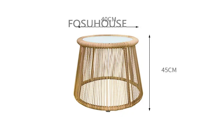 Terrace Rattan Chairs Tea Table Three Piece Set Modern Outdoor Furniture For Balcony Courtyard Garden Leisure outdoor Armchair