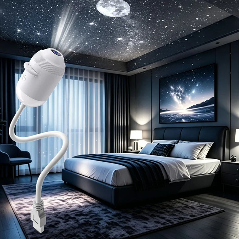 Holographic 5d Star Galaxy Ocean Projector Intelligent High-definition Night Light 360 Adjust Bedroom Car Home Atmosphere Lamp